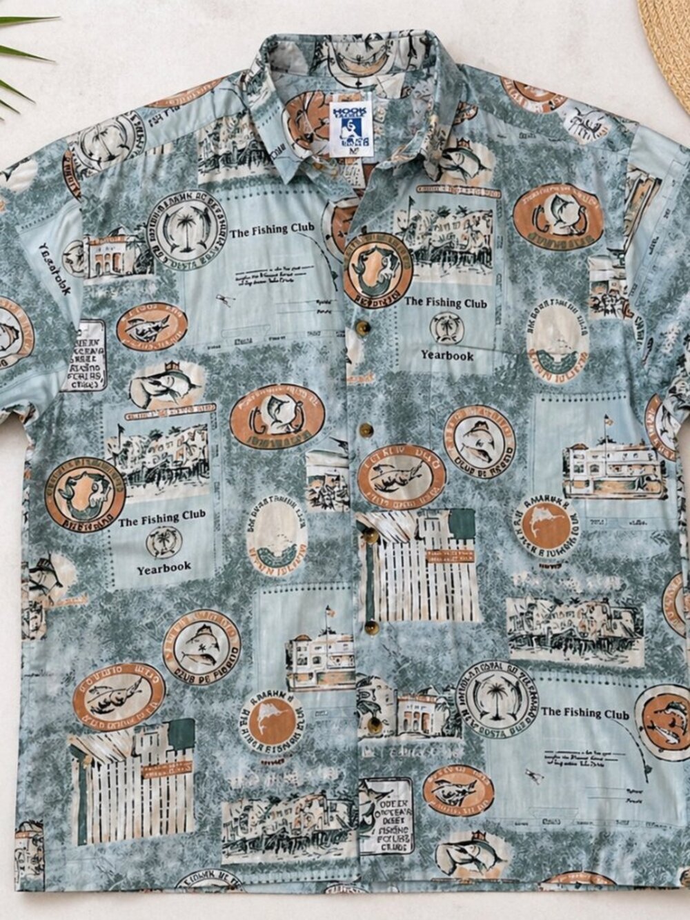 Vintage Hook & Tackle Fisherman Gorpcore Outdoor Travel men’s button up shirt